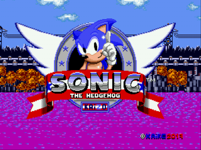 Kaizo Sonic the Hedgehog - The RAGE Game Title Screen